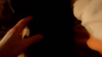 Guy deeply thrusts into a fluffy canine during an agitated late-night bestiality encounter