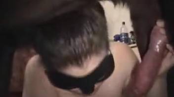 A sexy mature mother assumes a position for brutal sex with a dog in a homemade amateur video