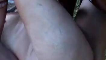 Plump beast-loving babe having her snatch hammered roughly