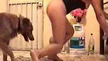 Sexy amateur woman shares her first experience fucking a dog