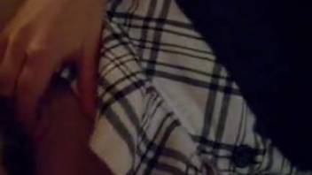 Cute college student records herself while giving a blowjob to a dog