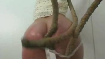 Free tentacle porn video featuring a short-haired teen