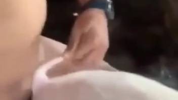 Steamy guy wielding his stiff cock to get animals to orgasm authentically