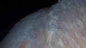 Guy delving into a hot filly's yummy cunt