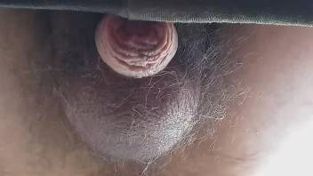 Hairy asshole punished by a hard penis from behind