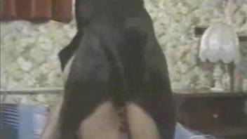 Black dog shows naked mature woman proper pleasures